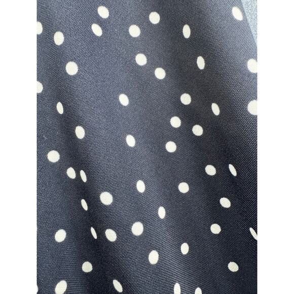 New Talbots Knit Jersey Faux-Wrap Dress Navy Blue White Polka Dot Sz 0X - Picture 4 of 6